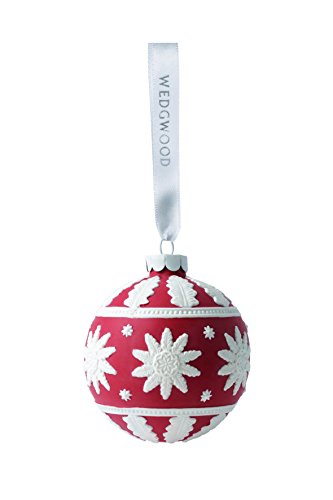Wedgwood Neoclassical Christmas Ornament, Red