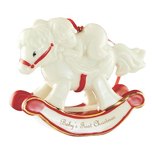 Baby’s First Christmas Rocking Horse Ornament by Belleek Irish Pottery