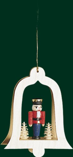 Hanging Christmas Tree Bell Shaped Ornament King with Trees, 3.4 Inches