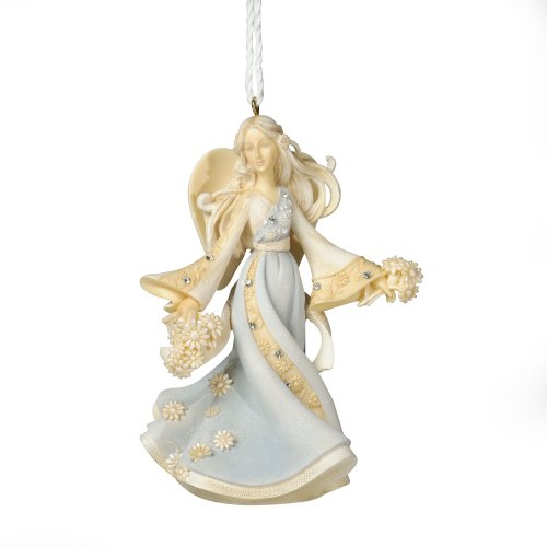 Enesco Foundations Joy Angel Ornament by Artist Karen Hahn, 4.13-Inch