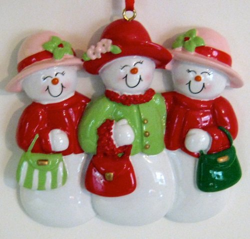Rudolph and Me Snow Friends 3 Women Christmas Ornament