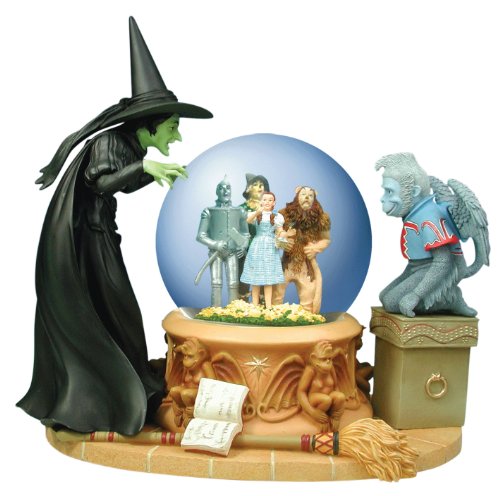 Westland Giftware Wicked Witch Peering at Foursome 100mm Musical Water Globe Collectible