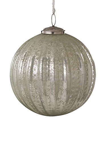 Sage & Co. Glass Beaded Ball Ornament, Celedon Green, Medium