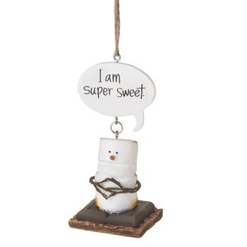 Toasted S’mores “I Am Super Sweet.” Ornament