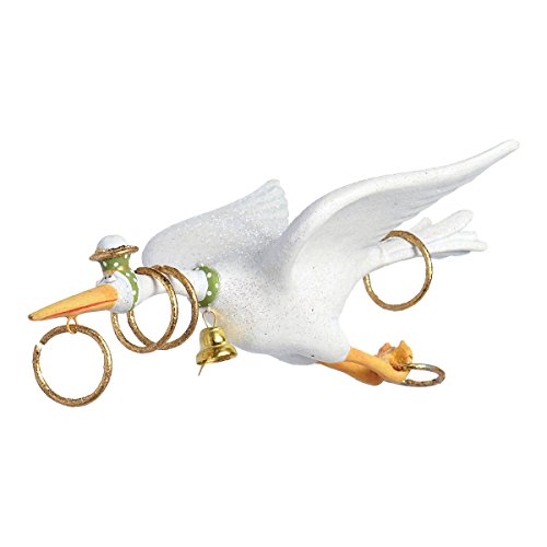 Patience Brewster Krinkles 12 Days of Christmas Mini Golden Rings Goose Ornament