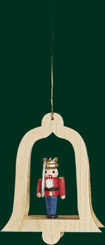 Hanging Christmas Tree Bell Shaped Ornament King, 3.4 Inches