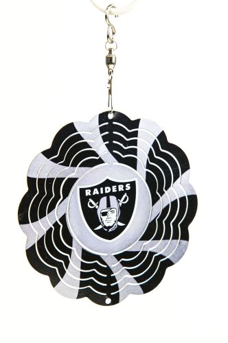 Oakland Raiders Geo Spinner Christmas Ornament