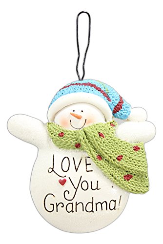 Blossom Bucket “Love You Grandma!” Snowman Ornament – 3″ Tall