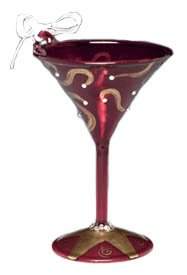Lolita Martini Glass Christmas Ornament Bejeweled