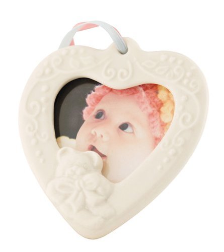 Belleek 4123 Baby Frame Hanging Ornament, 2.75-Inch, White