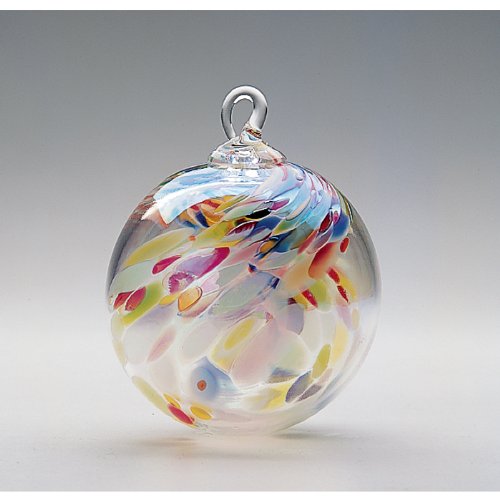 Glass Eye Studio Hand Blown Glass Ornament – Clear Feather