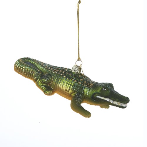 Kurt Adler 5-1/2-Inch Noble Gems Glass Alligator Ornament