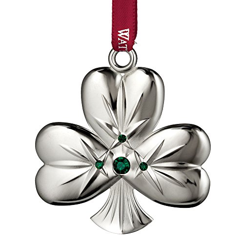 Waterford 2015 Silver Shamrock Christmas Ornament