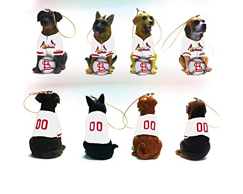 Team Dog Ornaments, 4 Assort., St Louis Cardinals