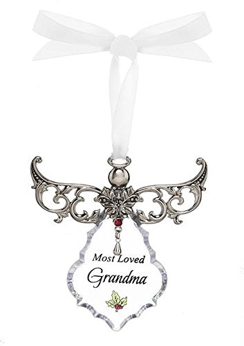 Most Loved Grandma Clear Angel Gown Christmas Tree Ornament – By Ganz