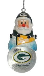 Green Bay Packers Team Santa Mini Snow Globe Ornament