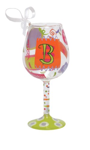 Lolita Hand Painted Mini Wine Ornament, Letter B