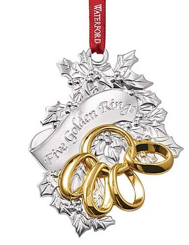 Waterford 2015 Five Golden Rings Ornament