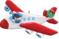 Pilot in Plane Ornament