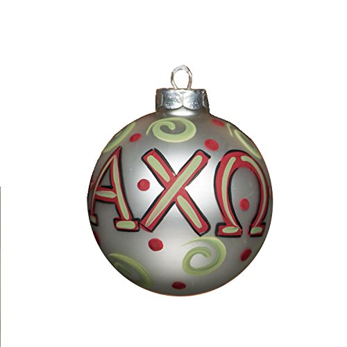 Glory Haus Alpha Chi Omega Glass Ornament, 4-Inch