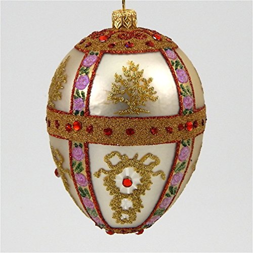 Faberge Inspired Branches Egg – Polish Blown Glass Christmas Ornament