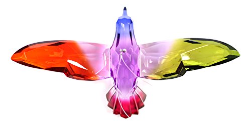 Colorful 6 Inch Hummingbird Ornament/Sun-catcher (Purple/Fushia)