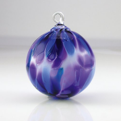 Glass Eye Studio Hand Blown Glass Ornament – Violet Chip