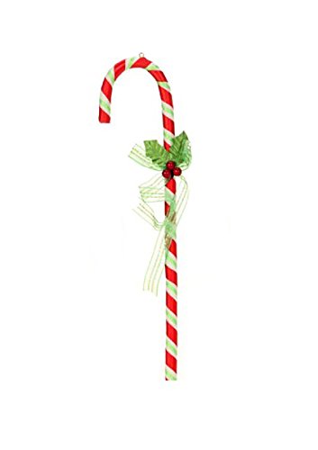 12″ Mary Engelbreit Candy Cane with Holly Berry Bow Christmas Ornament