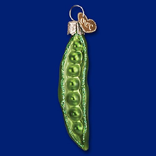 Old World Christmas Peapod Vegetable Mouth Blown Glass Ornament