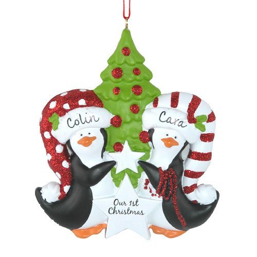 Penguin First Christmas Personalized Ornament