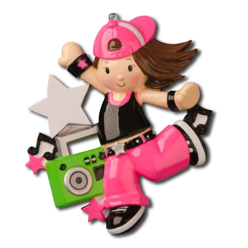 Personalized Christmas Ornament Hip Hop Girl
