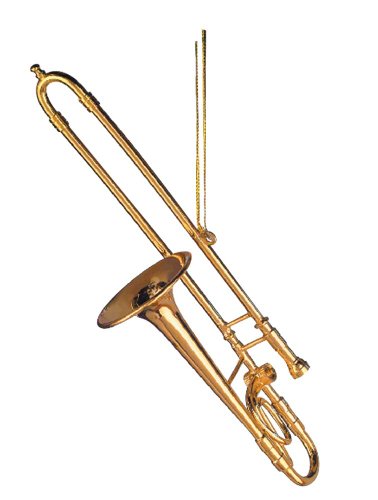 Music Treasures Co. Gold Trombone Christmas Ornament