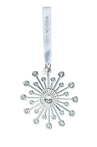 Wedgwood Crystal Star Christmas Ornament, Silver