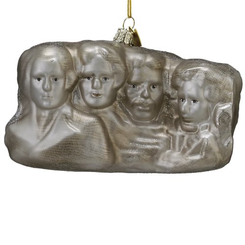 Kurt Adler Noble Gems Glass Rushmore Ornament, 5-Inch