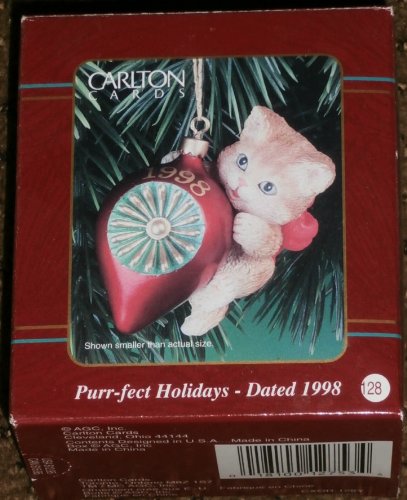 Carlton Cards Heirloom “Purr-fect Holidays – 1998”
