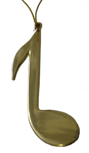 3.125″ Musical Note Christmas Ornament (Gold)