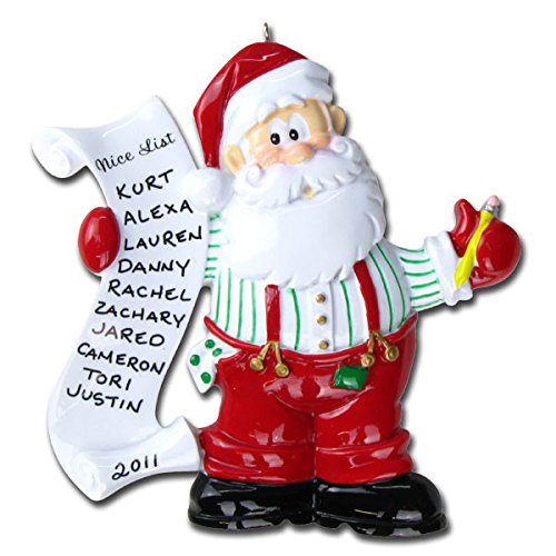 Personilized Christmas Ornament Santa List