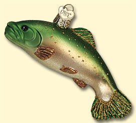 Old World Christmas Brook Trout Glass Ornament