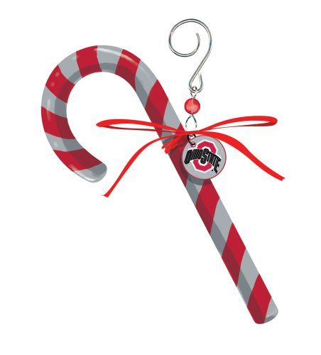 Ohio State University Candy Cane Christmas Ornament