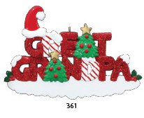 8340 Great Grandpa Hand Personalized Christmas Ornament