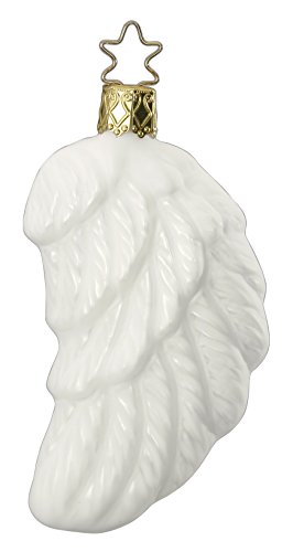 Angel’s Wing, porcelain white matt, #1-321-15, from the 2015 Snow Princess Collection by Inge-Glas Manufaktur; Gift Box Included