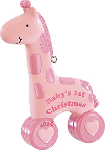 2015 Baby Girl’s First Christmas Giraffe Carlton Ornament
