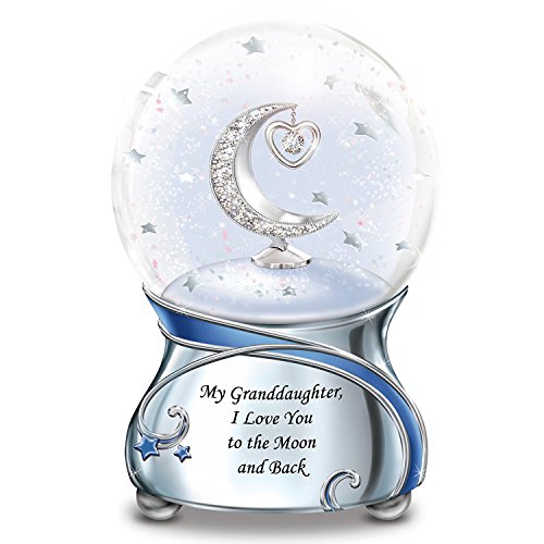 Snowglobe With Swarovski Crystal For Granddaughter Plays Always In My Heart by The Bradford Exchange