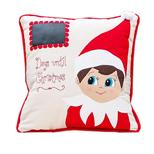 Glory Haus Elf Days Til Christmas Pillow, 13 x 12-Inch