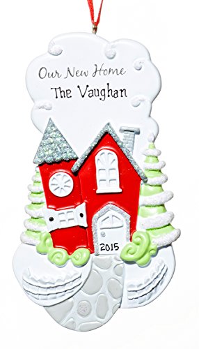 House Christmas Holiday Ornaments-Free Name Personalizatiojn-Shipped In One Day
