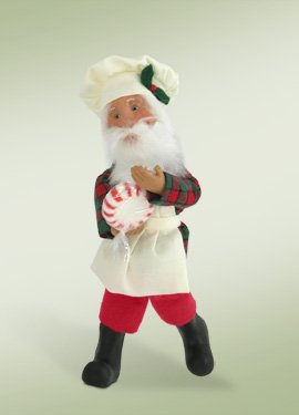7″ Kindles “Baking Santa with Candy” Baker Bendable Poseable Christmas Figure