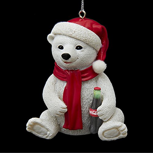 Kurt Adler Coca-Cola Resin Polar Bear Cub Ornament #CC2153