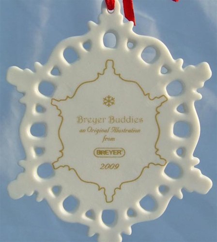 Breyer 2009 Winter in the Woods Breyer Buddies Porcelain Snowflake Ornament