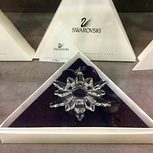 Swarovski Snowflake Annual Crystal Ornament Dated 1998 in Original Box