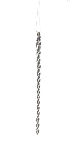 Sage & Co. XAO14263CL Glass Icicle Ornament, 7-Inch